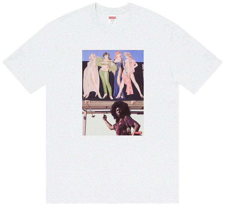Supreme American Picture Tee Ash Grey