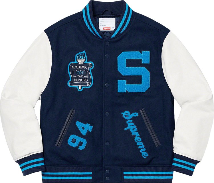 Supreme Team Varsity Jacket Navy