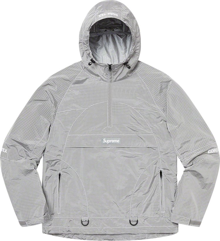 Supreme Gore Tex Contrast Stitch Anorak Silver