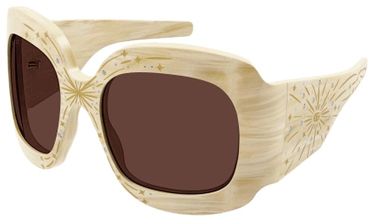 Gucci Wrap Around Sunglasses BeigeBrown