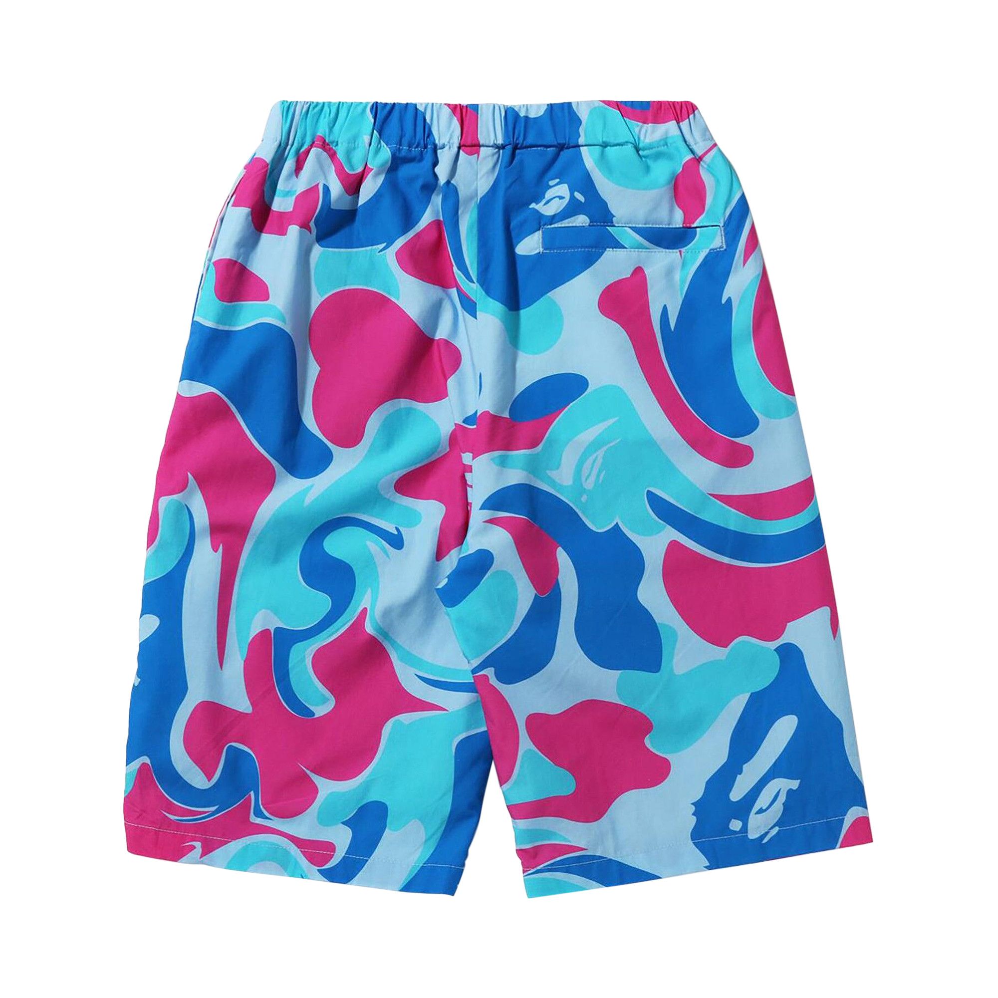 Bape blue camo shorts on sale