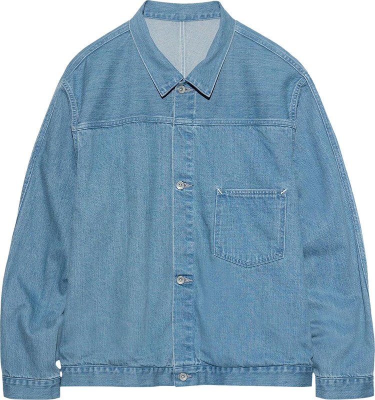 nanamica Short Denim Jacket Indigo Bleach