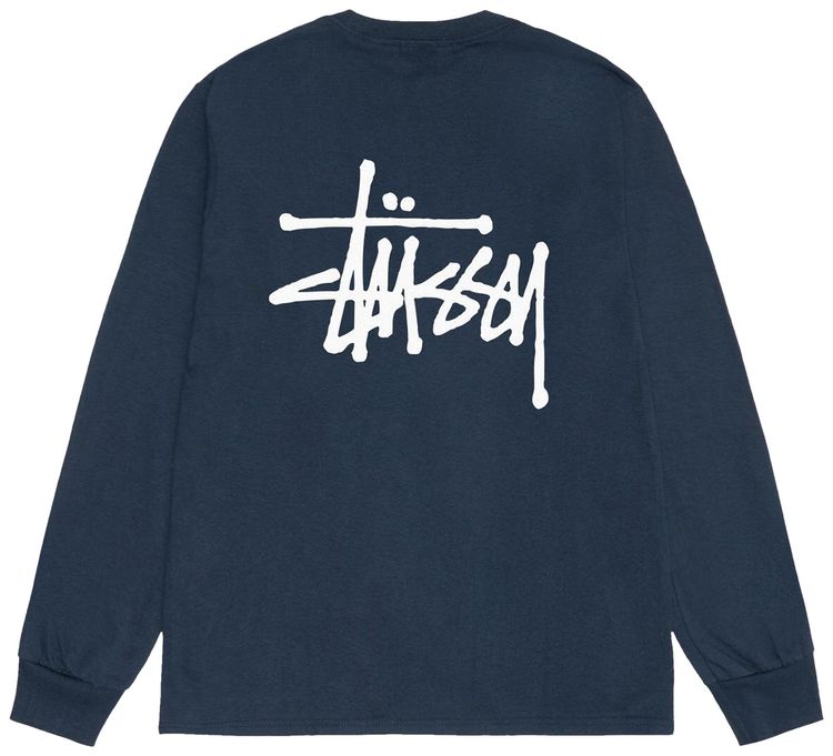 Stussy Basic Long Sleeve Tee Navy