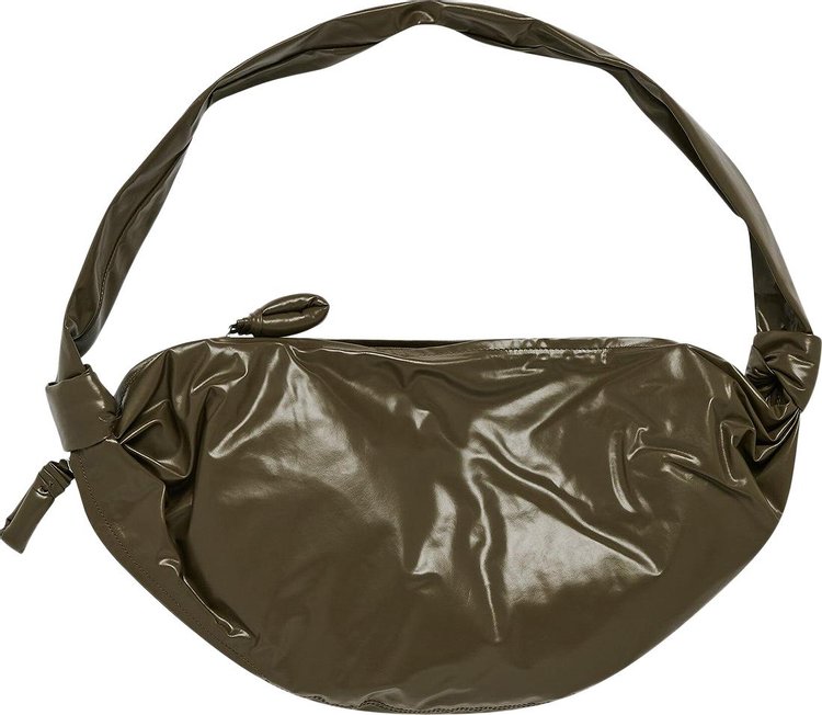 Lemaire Medium Soft Croissant Bag Dark Olive