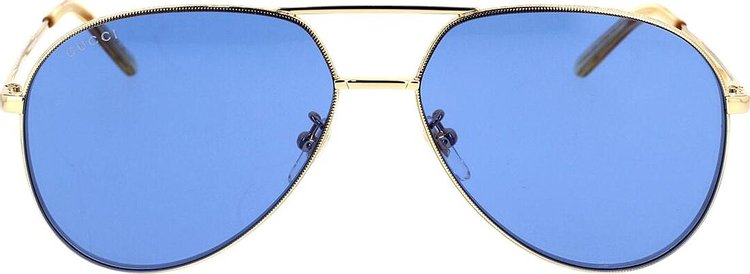 Gucci Aviator Sunglasses GoldBlue