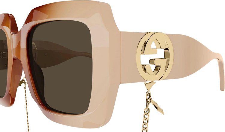 Gucci Square Sunglasses HavanaIvoryBrown