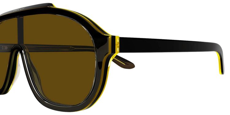 Gucci Shield Sunglasses BlackYellow