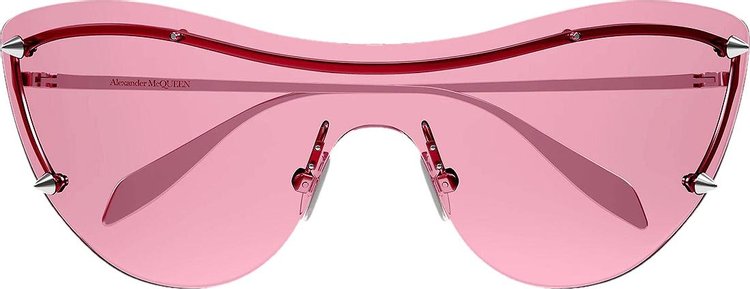 Alexander McQueen Shield Sunglasses SilverPink