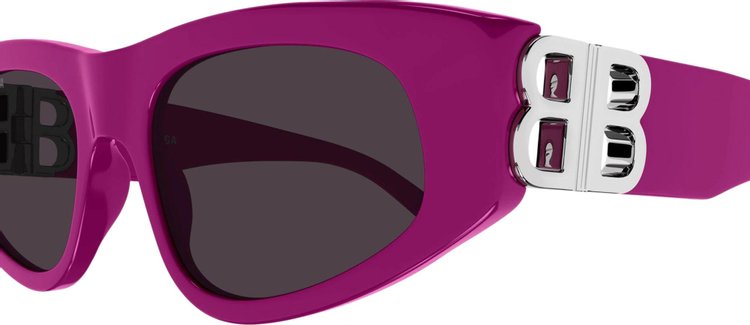 Balenciaga Cat Eye Sunglasses FuchsiaSilverGrey