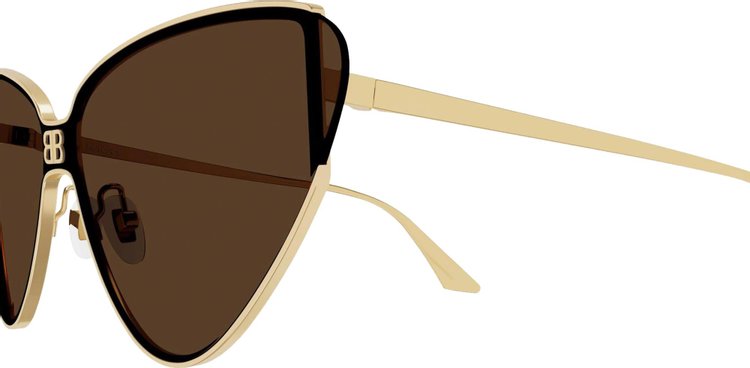 Balenciaga Cat Eye Sunglasses GoldBrown