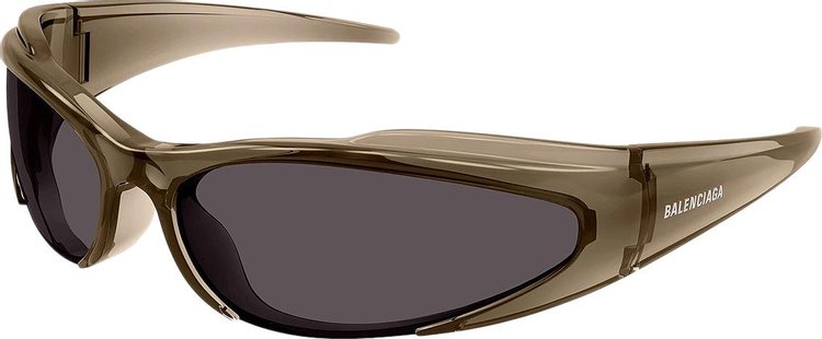 Balenciaga Shield Sunglasses BrownGrey