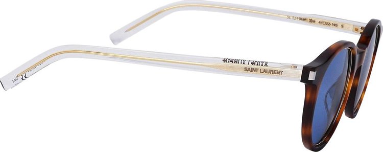 Saint Laurent Round Sunglasses HavanaCrystalBlue