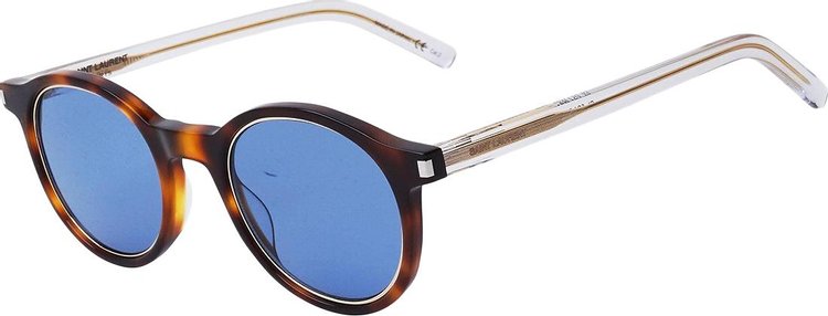 Saint Laurent Round Sunglasses HavanaCrystalBlue