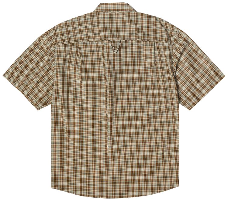 HUF H Star Plaid Short Sleeve Shirt Tan