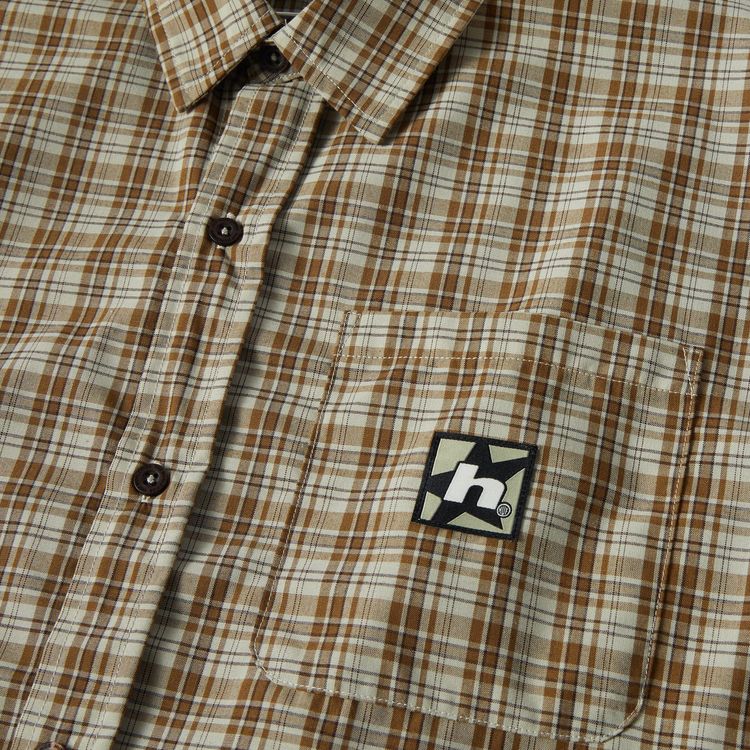 HUF H Star Plaid Short Sleeve Shirt Tan