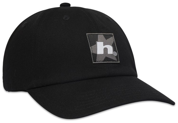 HUF Star Box Logo 6 Panel Curved Visor Hat Black