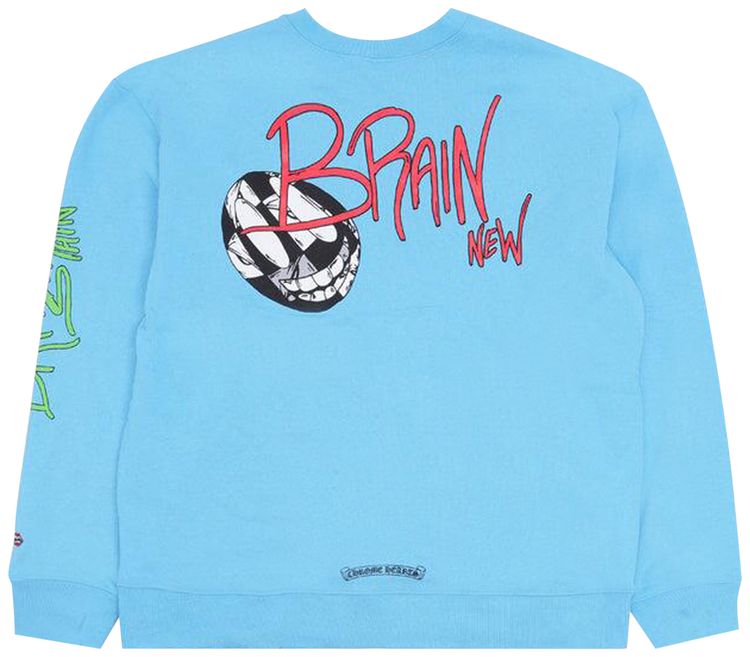 Chrome Hearts x Matty Boy Brain New Crewneck Sweatshirt Blue