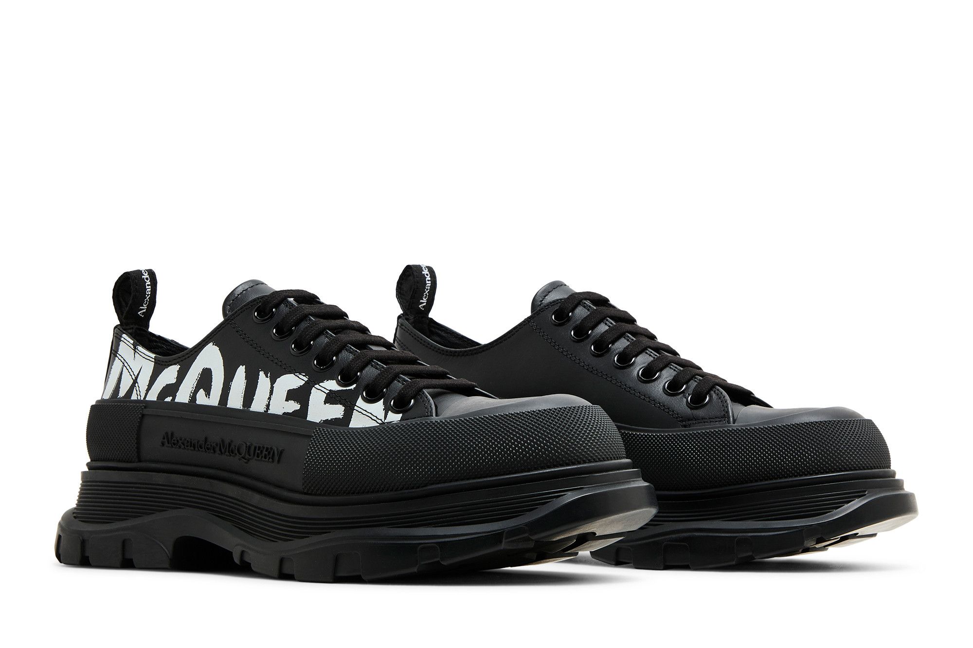 価格は安く Slick Tread McQueen Alexander Buy Lace-Up Logo 'Graffiti ワンピース