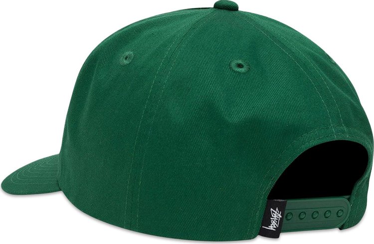 Stussy Big Stock Mid Depth Cap Green