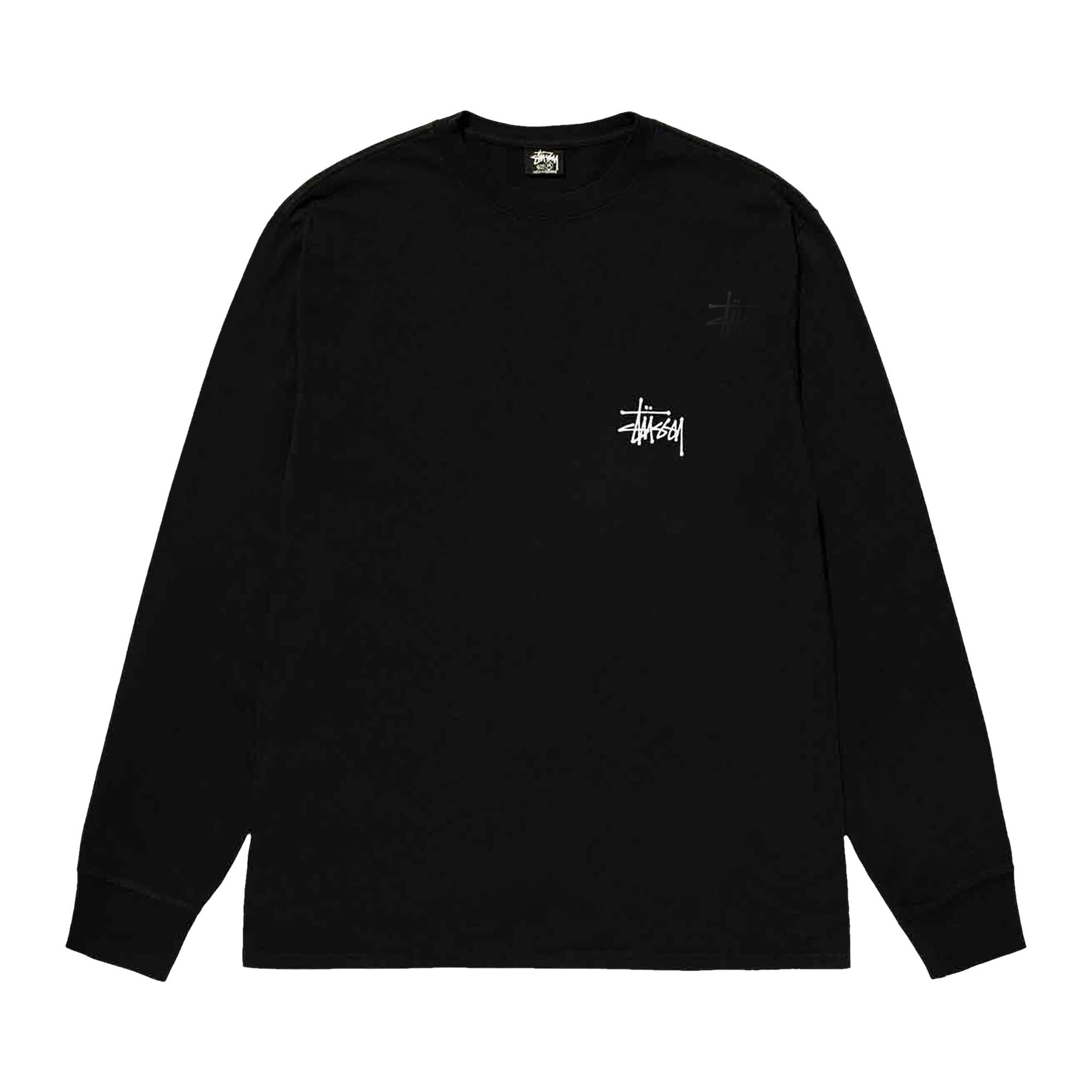 Buy Stussy Basic Long-Sleeve Tee 'Black' - 1995000 BLAC | GOAT