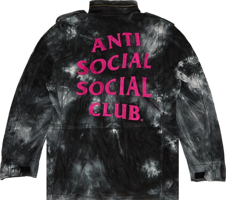 Anti Social Social Club x Alpha Industries M65 Jacket Tie Dye Black