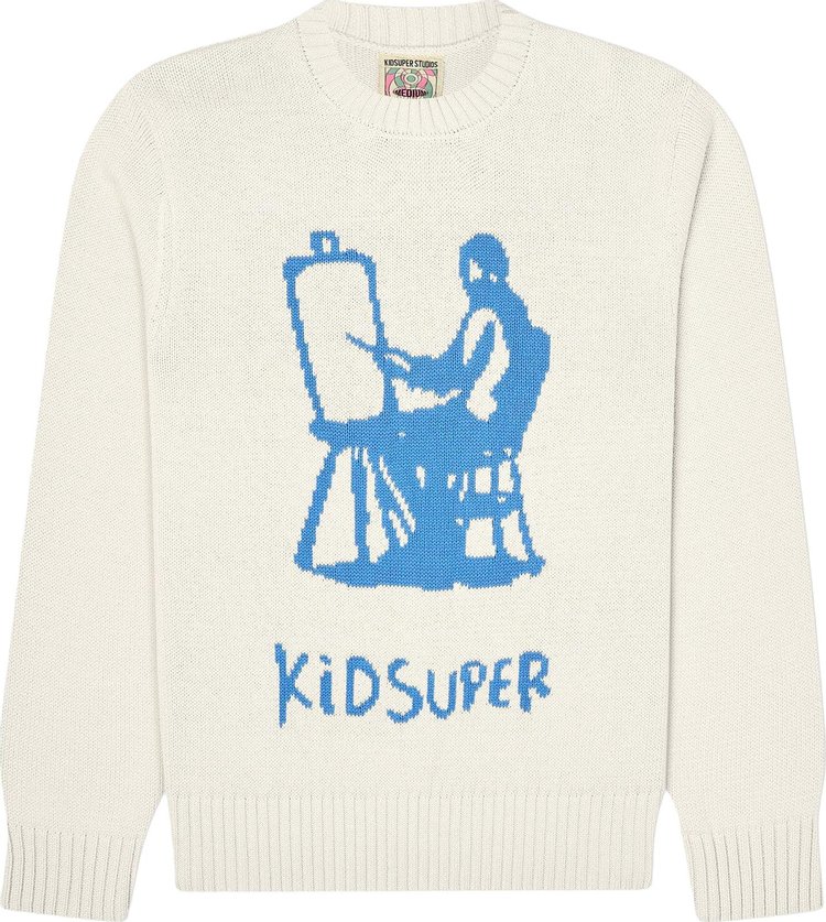 KidSuper Painter Graphic Sweater Natural