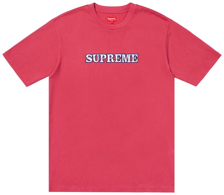Supreme Floral Logo Tee Dusty Red