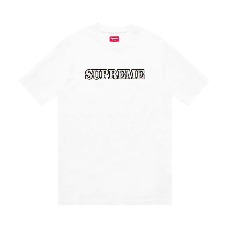 Supreme Floral Logo Tee White