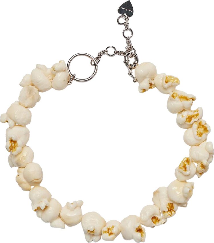 Acne Studios Popcorn Necklace SilverWhite