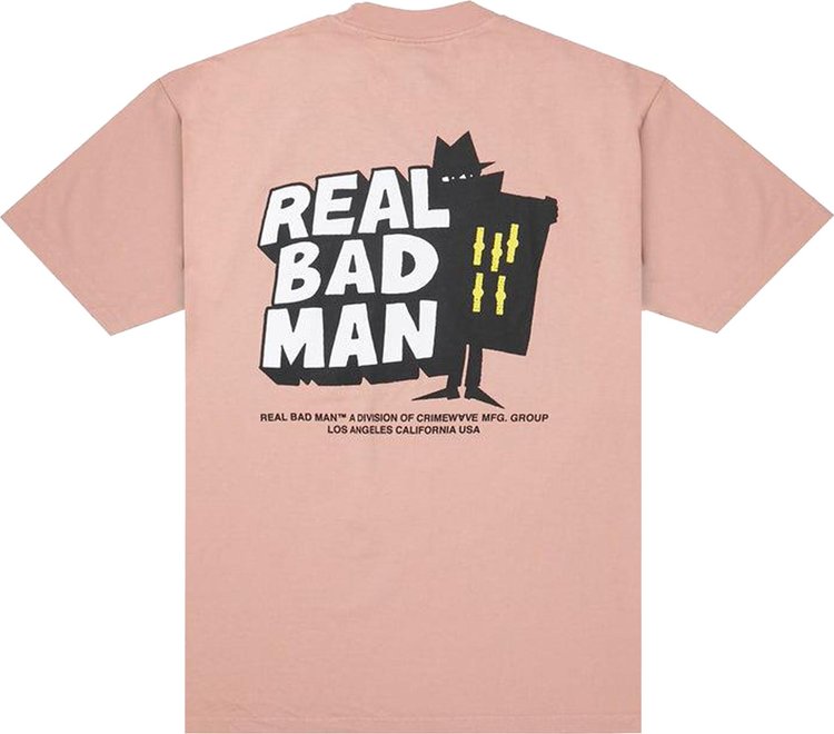 Real Bad Man Classics Short Sleeve Tee Coral