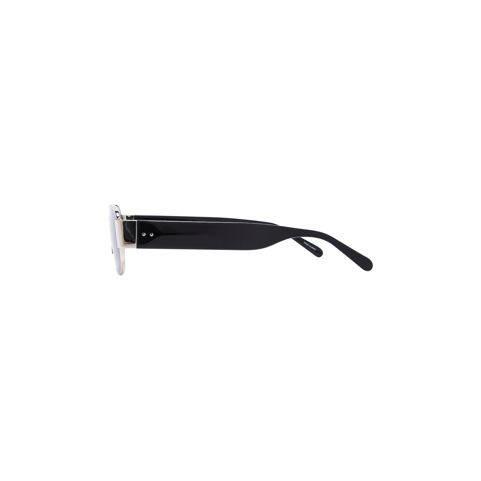 Buy Dries Van Noten Rectangular Sunglasses 'Nickel/Black/Grey