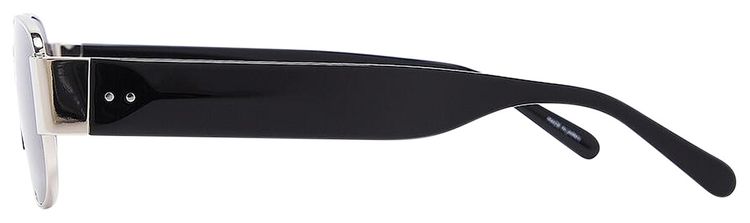 Dries Van Noten Rectangular Sunglasses NickelBlackGrey