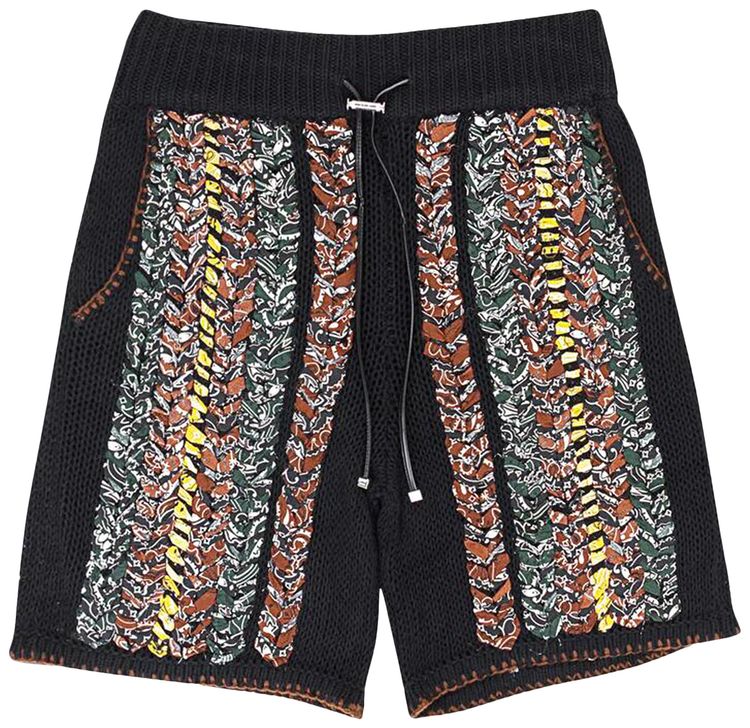 Amiri Braided Bandana Shorts Black