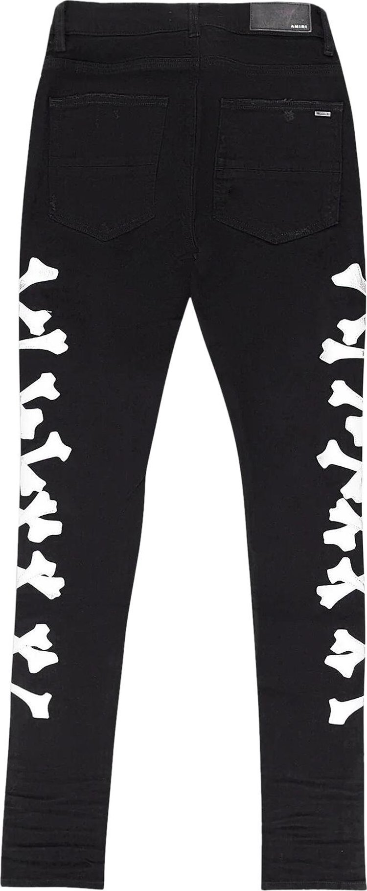 Amiri Bones Skinny Jeans BlackSilver