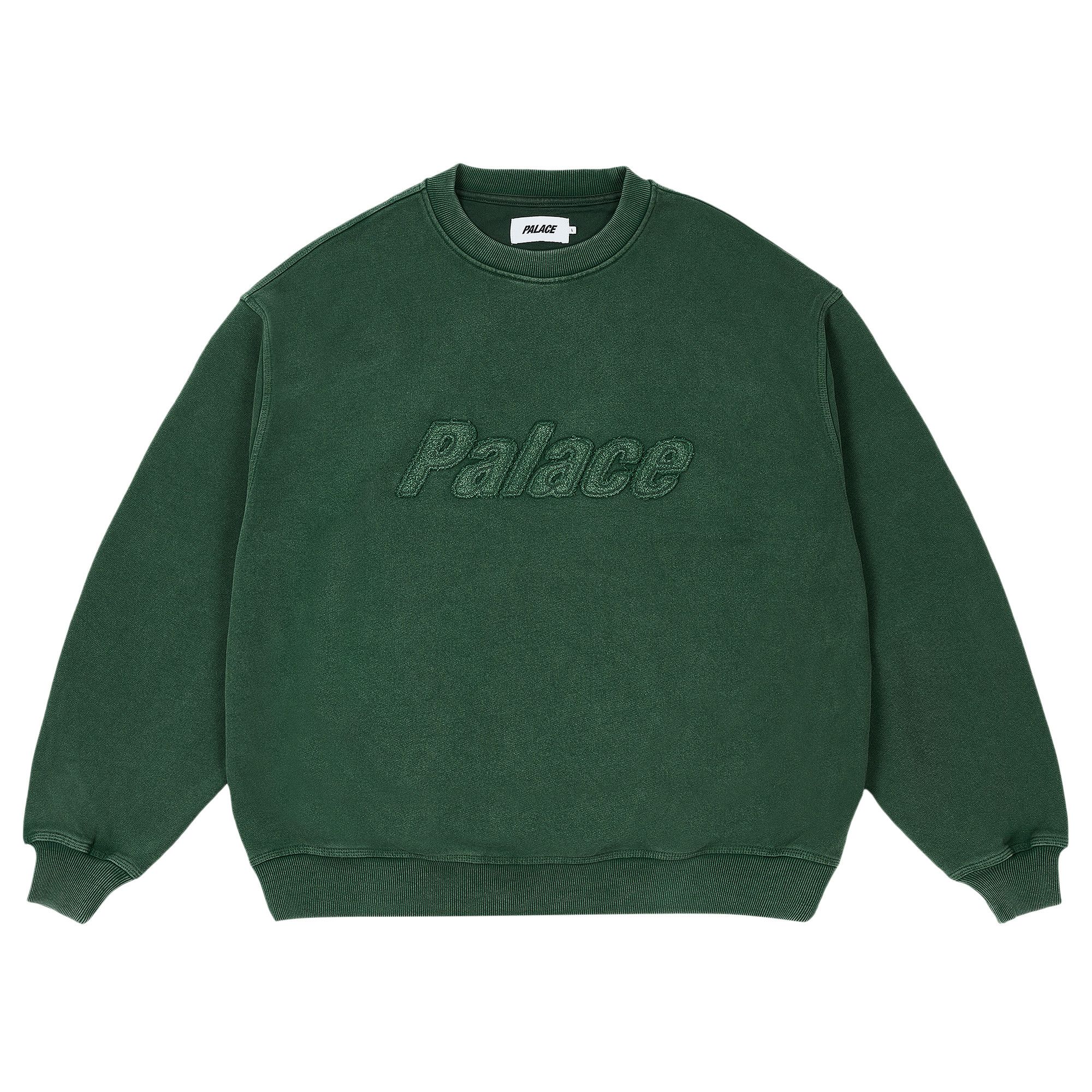 Buy Palace Triple Stitch Crew 'Pigment Green' - P27CS010 | GOAT SA