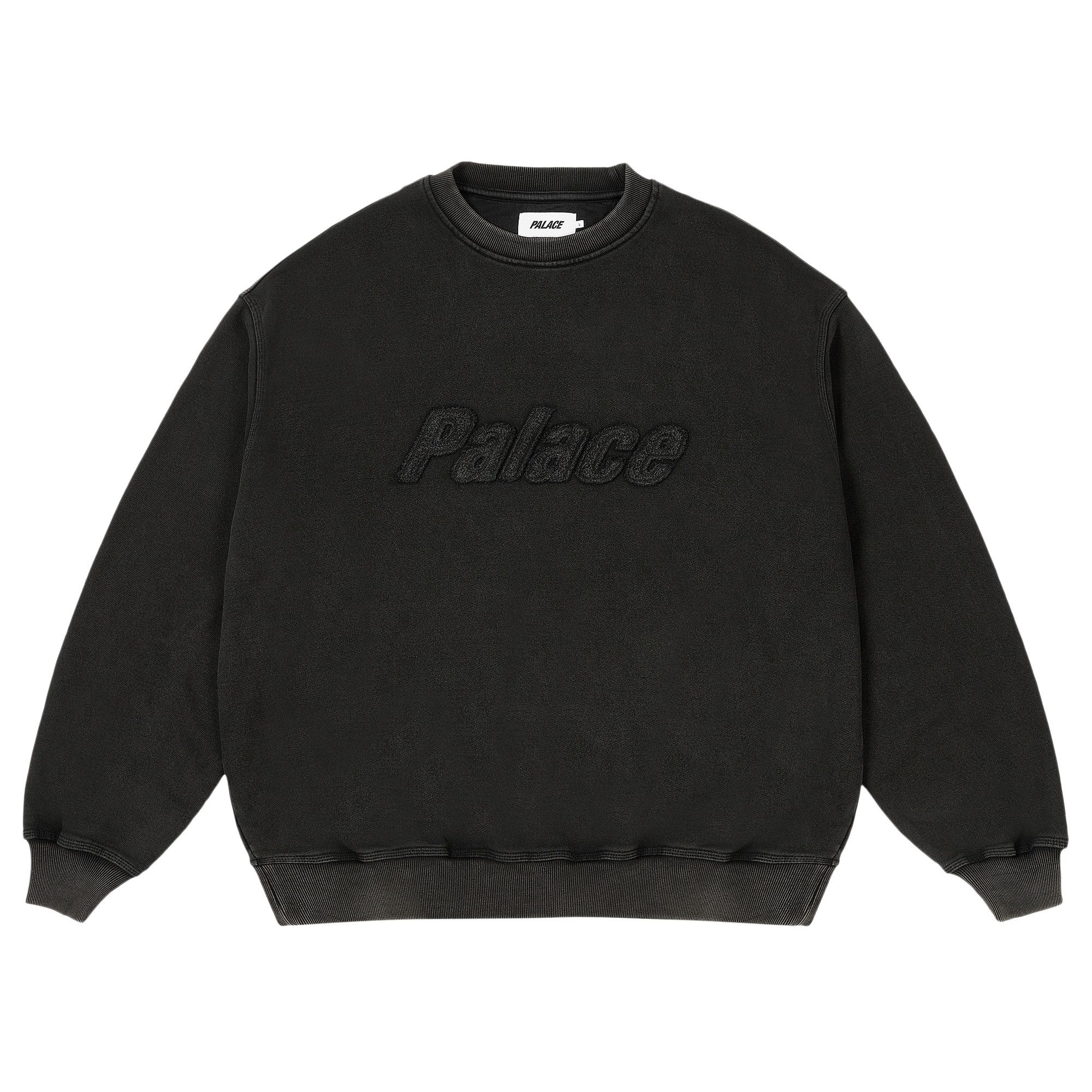 Size xl Palace Triple Stitch Crew 'Pigment Black'