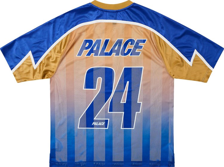 Palace Meshy Stripe Jersey BlueGold