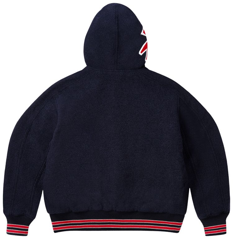 Palace Hooded Varsity Jacket Navy
