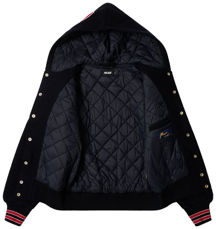 Palace Hooded Varsity Jacket Navy