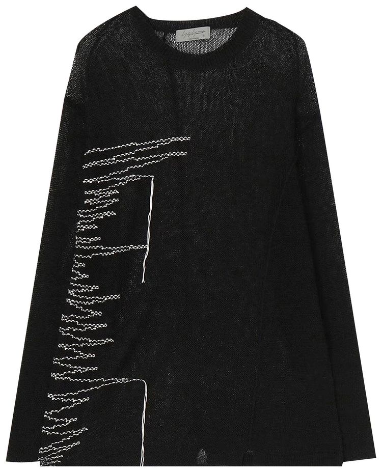 Yohji Yamamoto Pour Homme Switch Round Neck Black