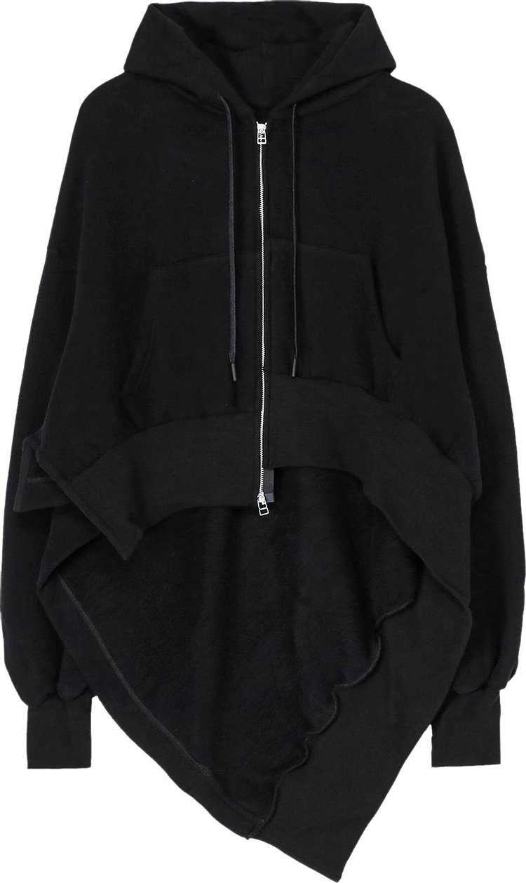 Yohji Yamamoto Regulation Unbalance Hoodie Black