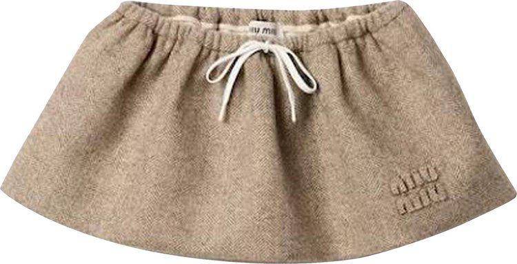 Miu Miu Gonna Chevron Skirts Khaki