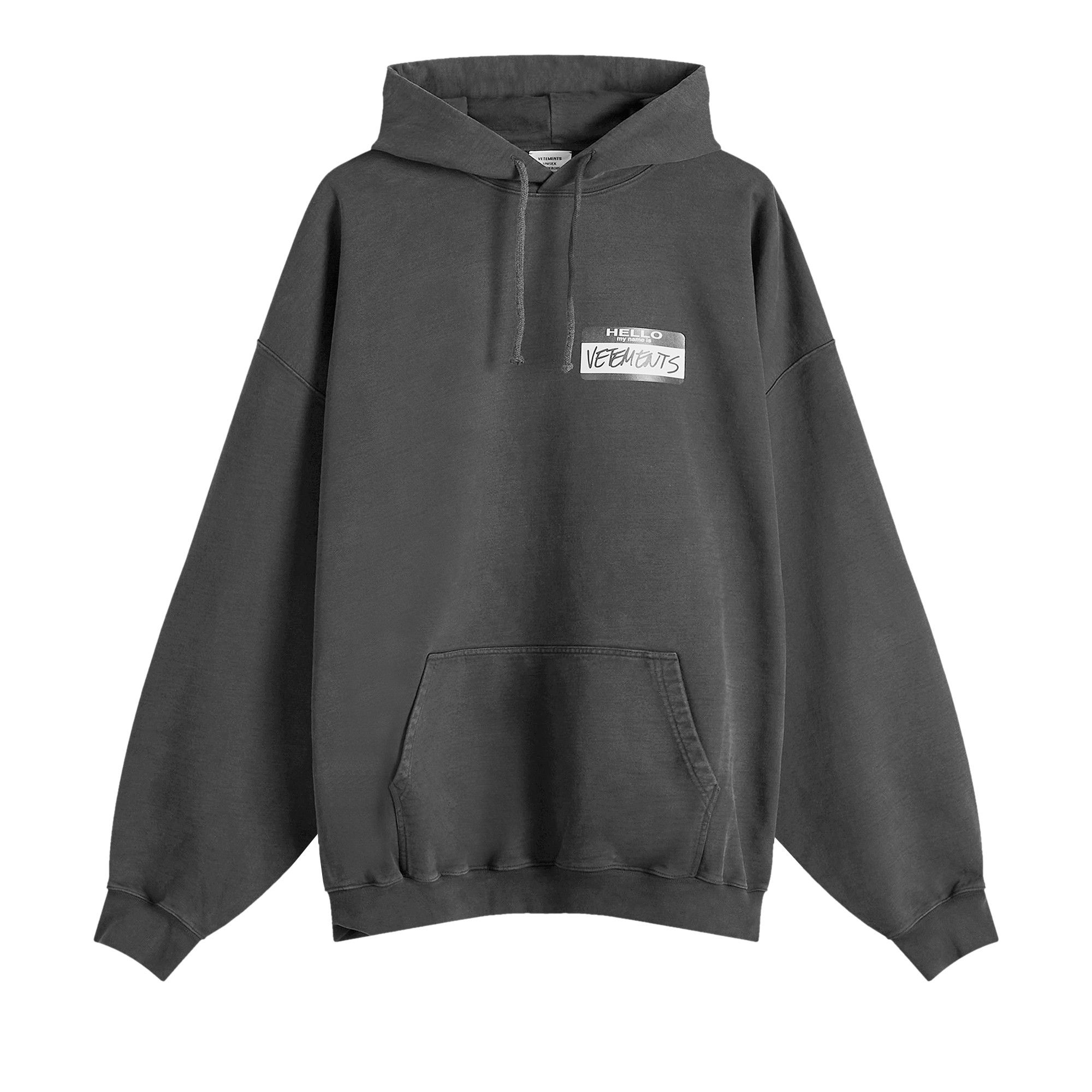 Buy Vetements Hello My Name Is Vetements Hoodie Black UA65HD110B BLAC GOAT SA