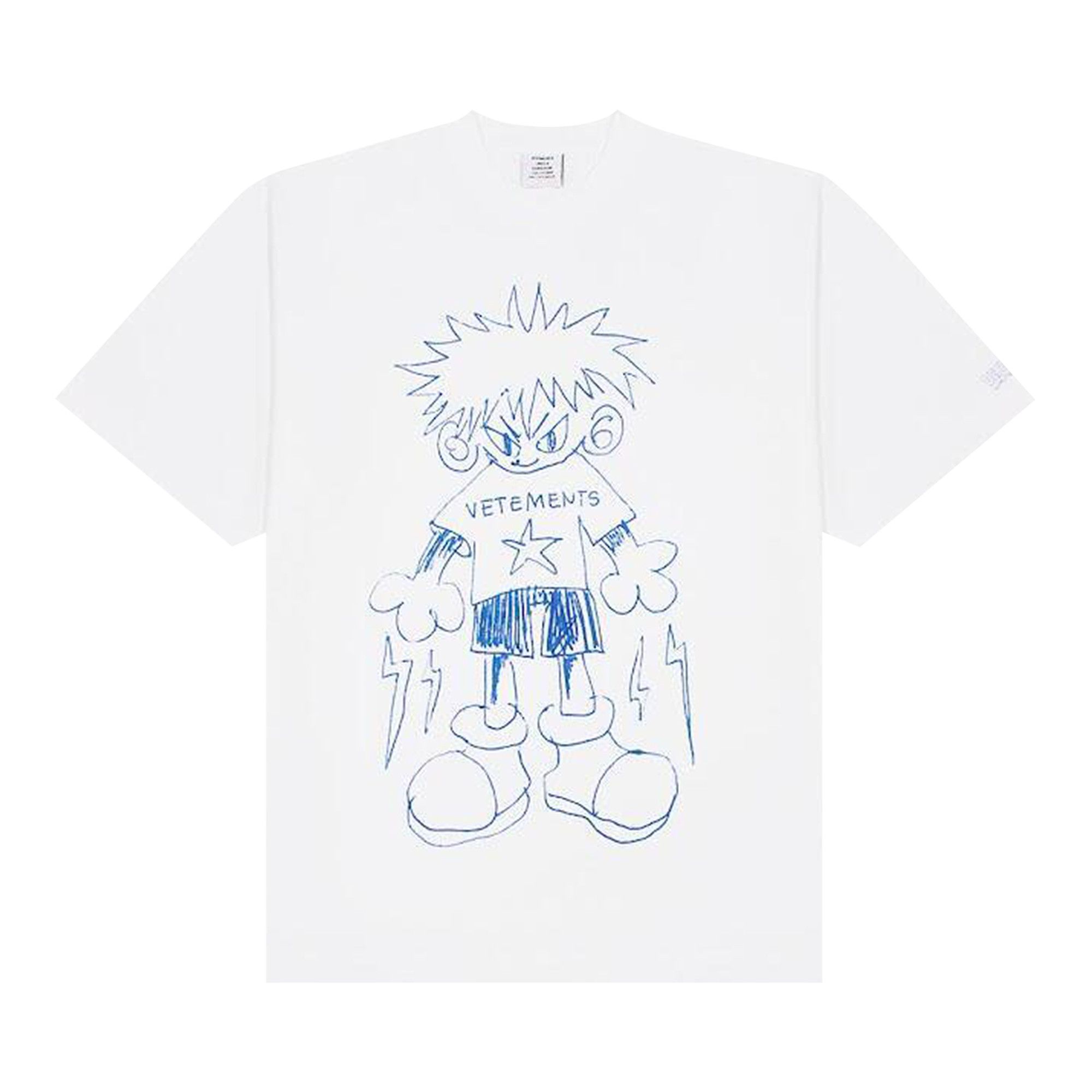 【関税込み】VETEMENTS ホワイト Drawing Tシャツ Buy Vetements Drawing T-Shirt 'White' - UA65TR700W WHIT | GOAT