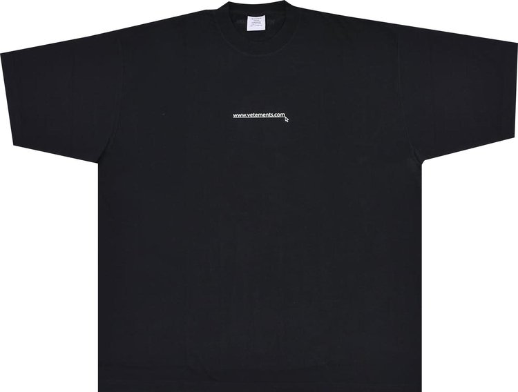 Vetements Website Logo T Shirt Black