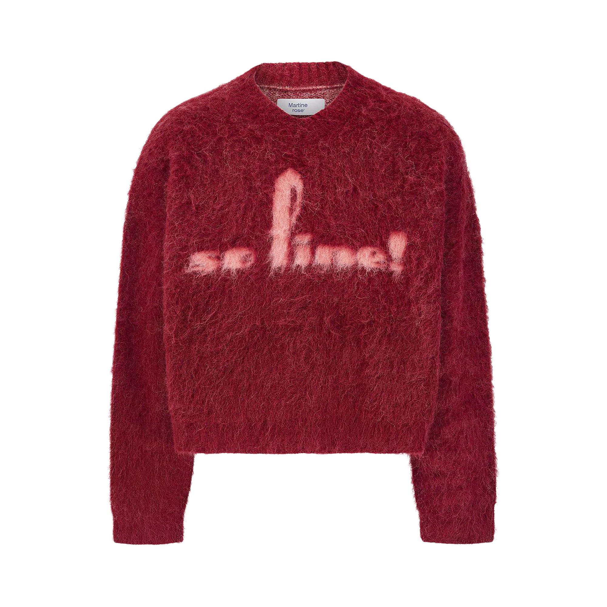 Buy Martine Rose Brushed Mohair V-Neck Sweater 'Red Buy Martine Rose Brushed Mohair V-Neck Sweater 'Red