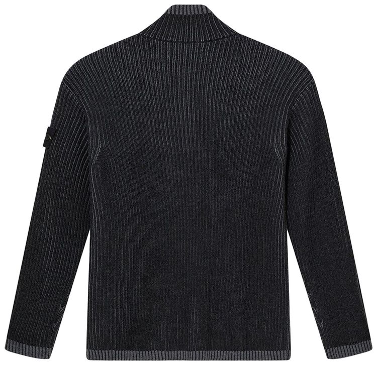 Stone Island Logo Patch High Neck Jumper Melange Charcoal
