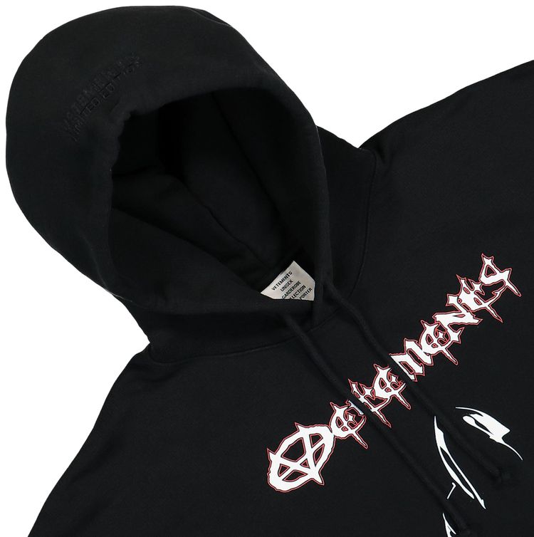 Vetements Logo Hoodie Black