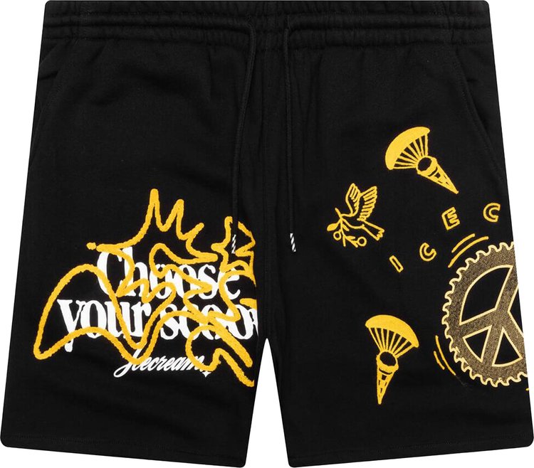 Icecream Scoop Sweatshorts Black