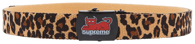 Supreme x Toy Machine Webbing Belt Leopard
